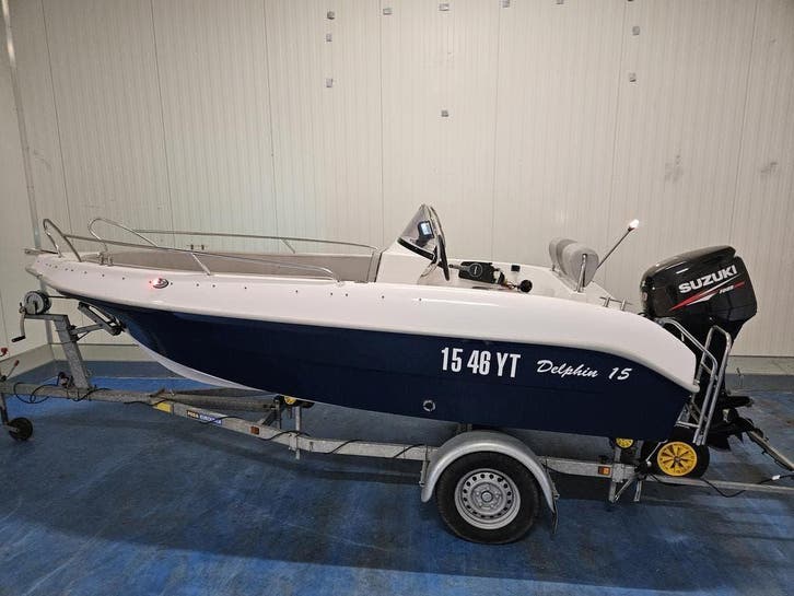 Delphin 15 consoleboot + Suzuki 40pk, Watersport en Boten, Vis- en Consoleboten, Buitenboordmotor, 30 tot 50 pk, 3 tot 6 meter