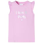 vidaXL Kindershirt met ruches aan de mouwen 104 lila, Verzenden, Nieuw