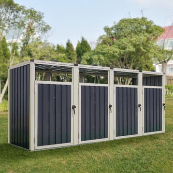 [pro.tec] Containerombouw Tarbek antraciet 121x292x82 cm, Verzenden, Nieuw