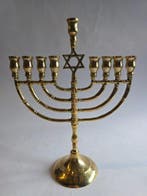 Chanoekia - Verguld, Metaal - Chanoeka Judaica
