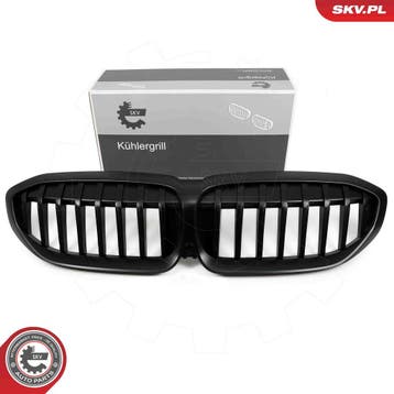 Sportieve Mat Zwarte Voorgrille - BMW 3-Serie (G20/G21/..., Verzenden, Nieuw