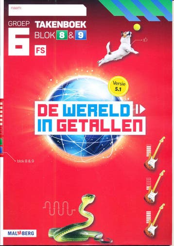 De Wereld  in Getallen versie 5.1 Takenboek Blok 8 en 9 groe, Verzenden, Nieuw