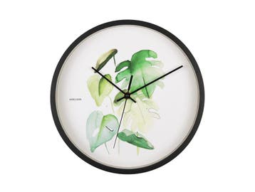 Karlsson Wandklok Botanical Monstera | Retourdeal 25%, Verzenden, Nieuw