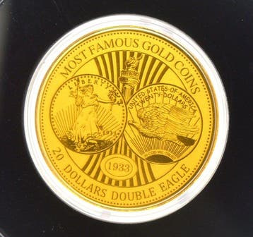 Niger. 100 Francs 2023 USA 20 Dollars Double Eagle - 1/200oz