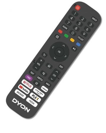 Afstandsbediening Dyon smart 32 vx 24 vx 43 vx 55 vx 40 vx, Ophalen of Verzenden, Nieuw, Origineel