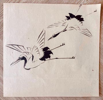 Kraanvogels (tsuru ) - Kunstenaar niet bekend - Japan -