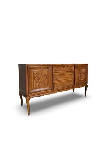 Dressoir - Hout, Kersenhout, Messing