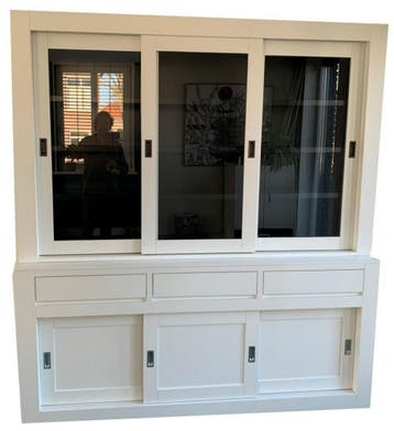 Buffetkast design wit - zwart Enschede 200cm, Ophalen of Verzenden, Nieuw