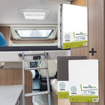 Textielpakket Hefbed 1 Molton + 2 Jersey hoeslakens - 1, Huis en Inrichting, Verzenden, Nieuw, Eenpersoons, Wit