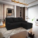 Hoekbank Rio met Opbergruimte Zwart | Universeel | €399,-, Hout, Hoekbank, 200 tot 250 cm, 100 tot 125 cm