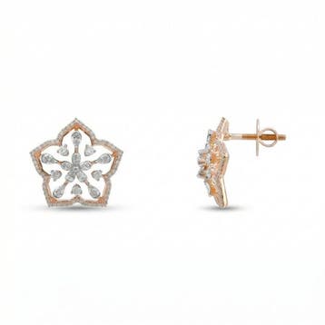 Oorbellen - 18 karaat Roségoud - 1.13ct. tw. Diamant, Nieuw