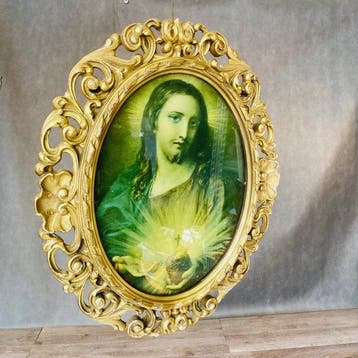 Lijst - Hout, gouden, Antiek en Kunst