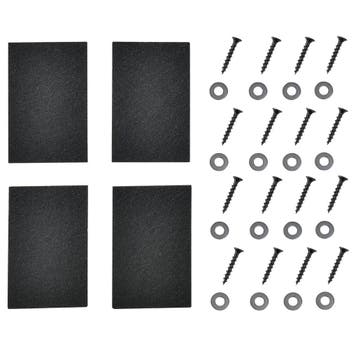 Stalen onderstel set van 2 U tafelpoot 60x72 cm zwart [en.ca, Verzenden, Nieuw