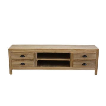 Eenvoudig teak TV meubel Leiderdorp -  120 cmKasten, Ophalen of Verzenden, Nieuw