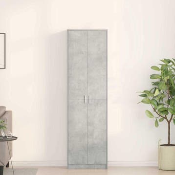 vidaXL Kledingkast Beton Grijs 55 x 25 x 189 cm Bewerkt hout, Verzenden, Nieuw