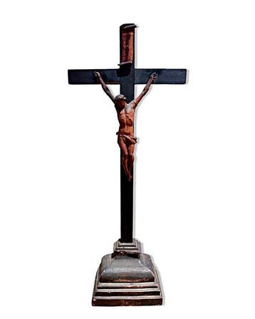 Crucifix - Hout - 1750-1800 - Antiek kruisbeeld - 60 cm