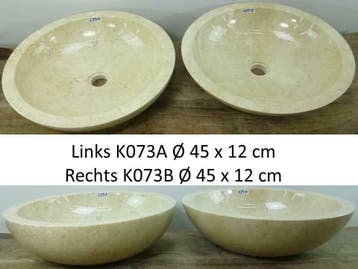 Marmer waskom sets, dubbele waskommen, wasbak, lavabo, Minder dan 50 cm, Nieuw, Ophalen of Verzenden, Minder dan 100 cm