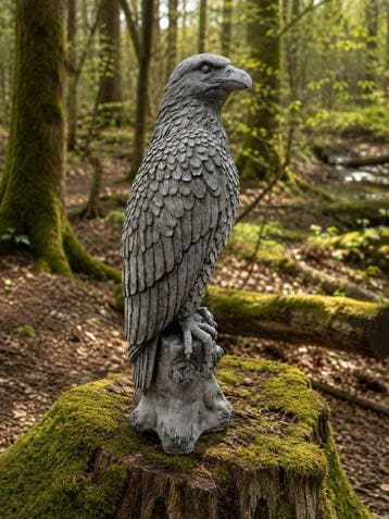 Beeld, XXL beeld adelaar - 60 cm - cast stone