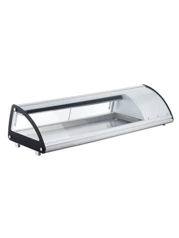 Vitrine - 1/3 GN - Gebogen Ruit - 63 Liter - RVS - 230V - H, Verzenden, Nieuw in verpakking