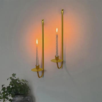 Moderne Wandkaarsenhouder Metaal - Sfeervolle Decoratie voor, Verzenden, Nieuw