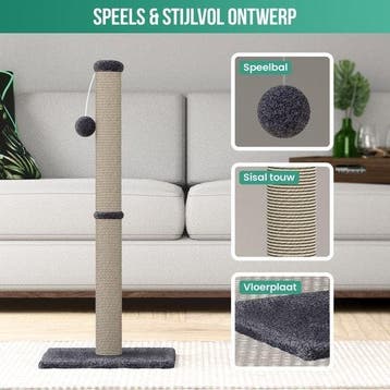 2dekans | Avalo Krabpaal met Speelballetje - 36x36x74 -, Ophalen of Verzenden, Zo goed als nieuw