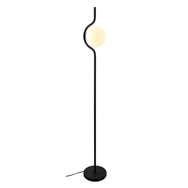 Moderne vloerlamp zwart, Merel, met schakelaar, Huis en Inrichting, Lampen | Vloerlampen, Nieuw, Glas, 150 tot 200 cm, Ophalen of Verzenden