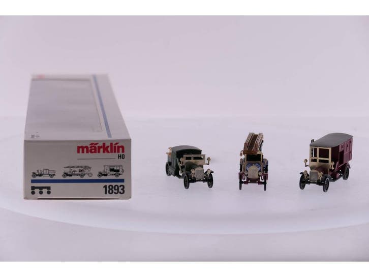 Schaal H0 Märklin 1893 Old Timer Brandwagen Set #3540 (1:87, Hobby en Vrije tijd, Modeltreinen | H0, Zo goed als nieuw, Märklin
