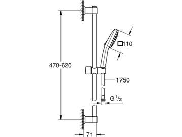 GROHE Vitalio Comfort 110 - Doucheset - Waterbesparend -, Verzenden, Zo goed als nieuw