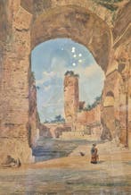 Stefano Donadoni (1844-1911) - Antike Ruinenkulisse mit