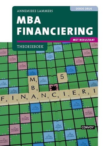 9789463170970 MBA financiering Theorieboek | Tweedehands, Verzenden, Zo goed als nieuw, Annemieke Lammers
