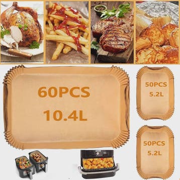 Wegwerp Airfryer Liners (10.4L & 5.2L) - Rechthoekig Bakpapi, Verzenden, Nieuw