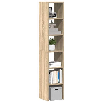 vidaXL Boekenkasten 2 st 30x30x80 cm bewerkt hout sonoma, Verzenden, Nieuw
