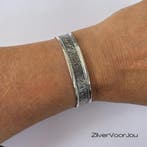 925 zilveren designer bloem armband 14 mm, Verzenden, Nieuw, Zilver