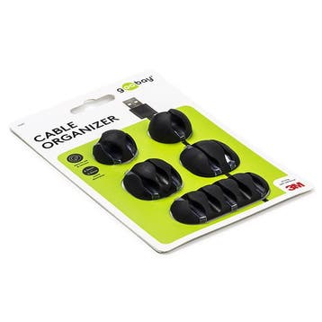 Kabelhouder | Goobay | 5 designs (5 stuks, Zwart), Verzenden, Nieuw