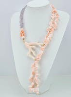 Koraal - Zilver, Verguld - Halsketting - CORALLO ROSA