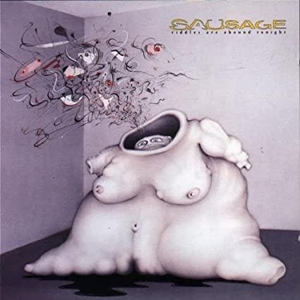 LP gebruikt - Sausage - Riddles Are Abound Tonight (USA,..., Cd's en Dvd's, Vinyl | Rock, Zo goed als nieuw, Verzenden