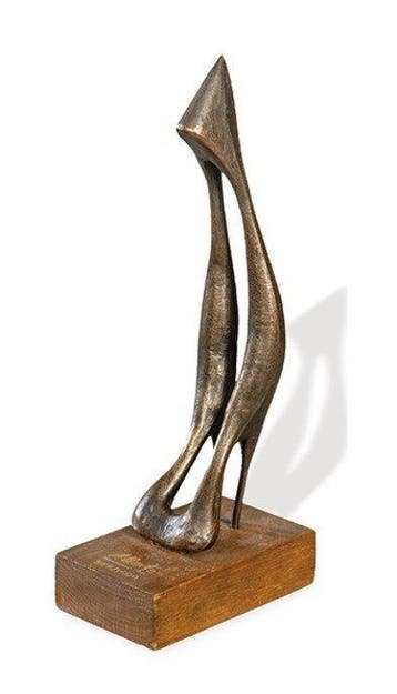 Alberto (1895-1962) - sculptuur, Bird drinking water - 26.7