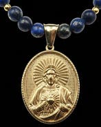 Lapis lazuli - De Troost van het Heilig Hart - Ketting van