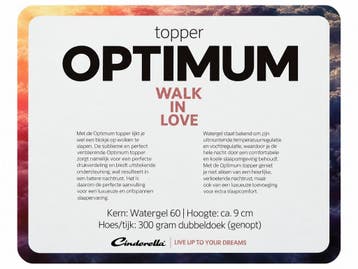 Cinderella 160/200 Cinderella OP=OP Optimum watergel, Ademend, Verzenden, Wit, Overige typen