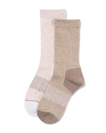 HEMA Dames wandelsokken - 2 paar taupe 3=40% / 2=20%, Verzenden, Nieuw