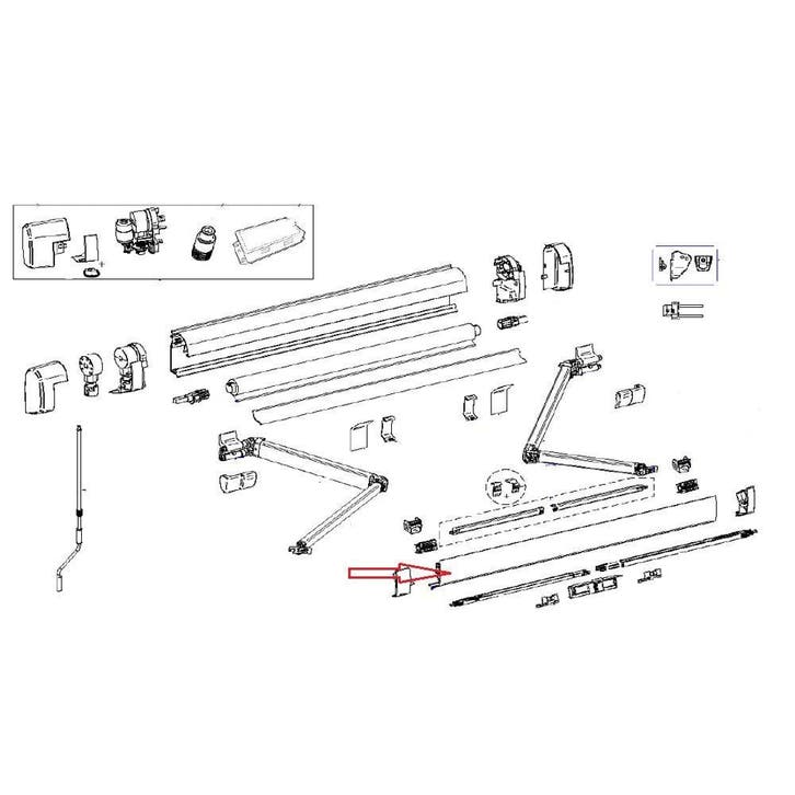 Thule Lead Rail 5200 3.50 Geanodiseerd, Caravans en Kamperen, Voortenten en Luifels, Nieuw, Thule, Ophalen of Verzenden