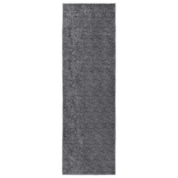 vidaXL Vloerkleed Antraciet 80 x 200 cm 100% Polyester 3 mm, Verzenden, Nieuw