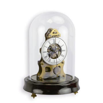 A MECHANICAL TABLE CLOCK UNDER GLASS DOME (Interieur), Verzenden, Nieuw