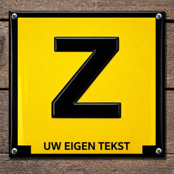 Emaille zinkerbord met eigen tekst, Verzenden, Nieuw