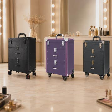 Professionele Make-up Koffer met Wielen - Grote Capaciteit v, Verzenden, Nieuw