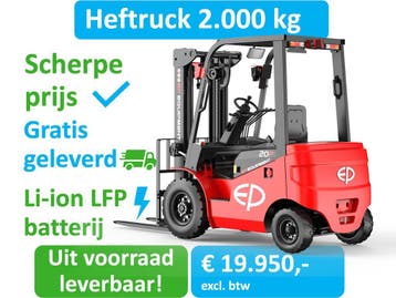 2000 kg | Sideshift | Li-ion 4.8M Triplex | Heftruck | EP, Verzenden, Heftruck, EP Equipment, Elektrisch