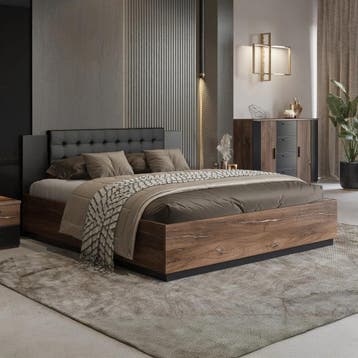 Houten Bed Siena - Bruin - Bedrame 160 x 200, Verzenden, Nieuw