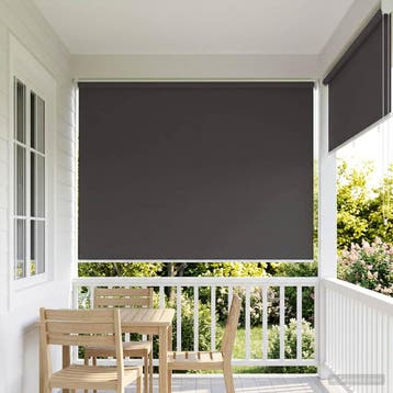 vidaXL Buitenrolgordijn UV-bescherming Antraciet 100 x 230, Verzenden, Nieuw