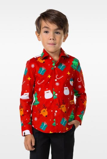 Rood Overhemd Kerstfiguren Kind, Ophalen of Verzenden, Nieuw