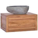 vidaXL Badkamerwandkast 60x45x30 cm massief teakhout, Huis en Inrichting, Kasten | Overige, Verzenden, Nieuw